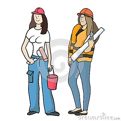 Girls Designers Stock Photo